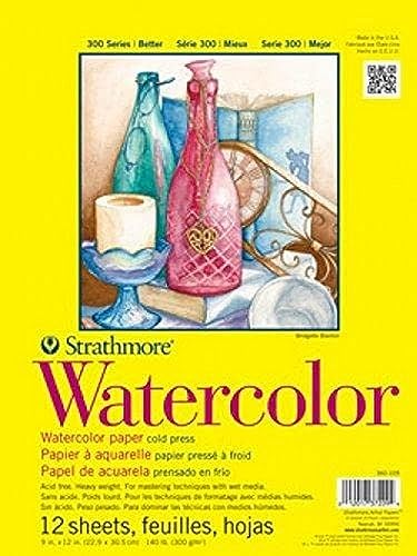 Strathmore 300 Series Watercolor Paper Pad, Tape Bound