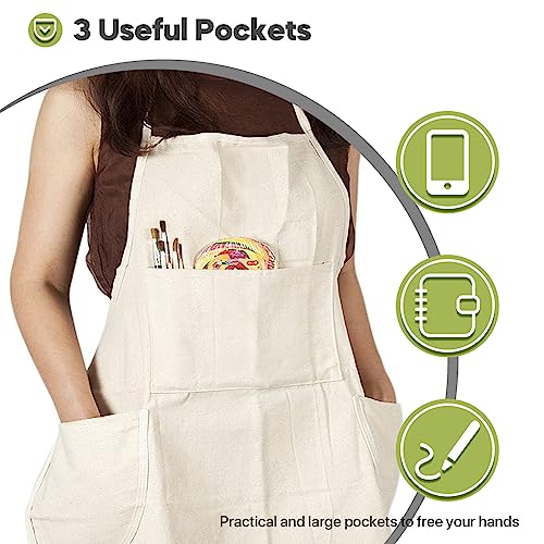 conda 100% Cotton Canvas Professional Bib Apron
