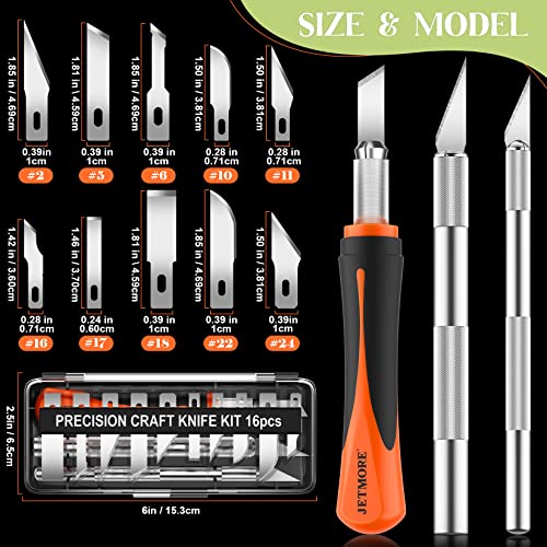 JETMORE 16 Pcs Craft Knife