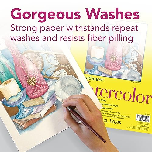 Strathmore Watercolor Spiral Paper Pad 11"X15"-12 Sheets -360110