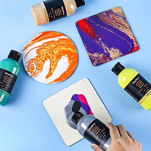 Nicpro 14 Colors 8.45oz Acrylic Pour Paint Supplies Kit