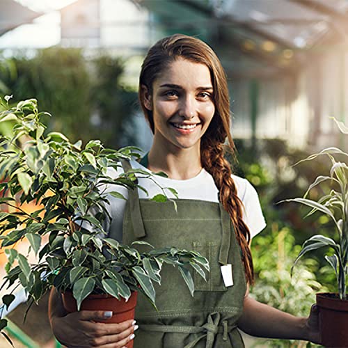 Adjustable Artist Apron with Pockets for Women Painter Canvas