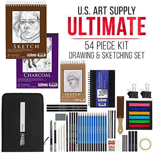 U.S. Art Supply 54-Piece Drawing & Sketching Art Set