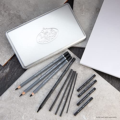 Royal & Langnickel RSET-ART2503 Small Tin Charcoal Drawing Art Set