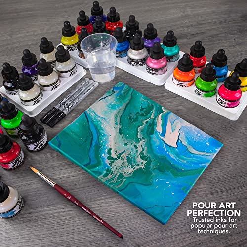 Daler-Rowney FW Acrylic Ink Bottle 6-Color Neon Set