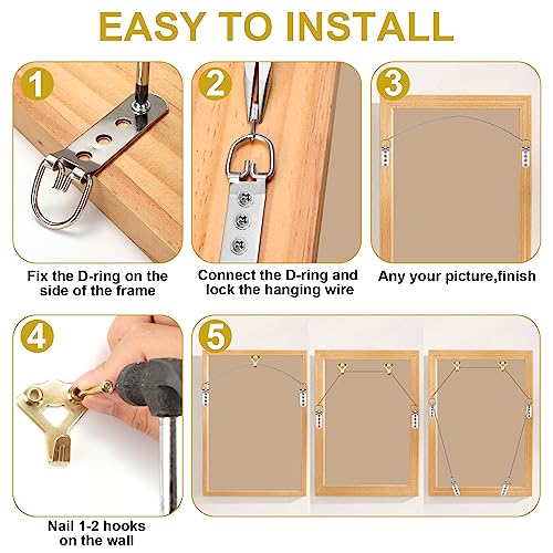 MAPVOLUT 88Pcs Picture Hanging Wire Kit