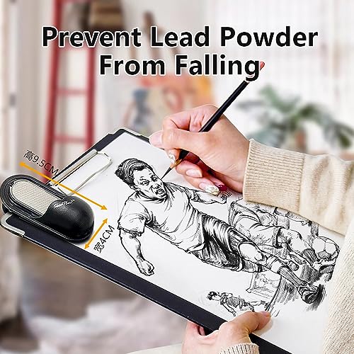 Xirrhur Charcoal Pencil Sharpener Clip-On Artist Lead Sandpaper