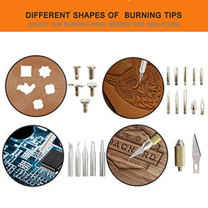 Wood Burning Kit, 110 Pieces Wood Burning Tool with Adjustable Temperature 200~420°C, Professional Wood Burner Pen for Embossing Carving Soldering