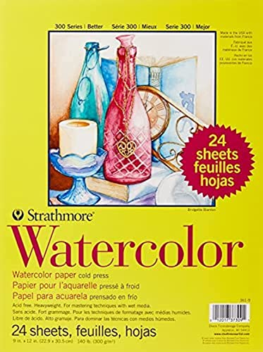 Strathmore 300 Series Watercolor Paper Pad, 9x12 inches