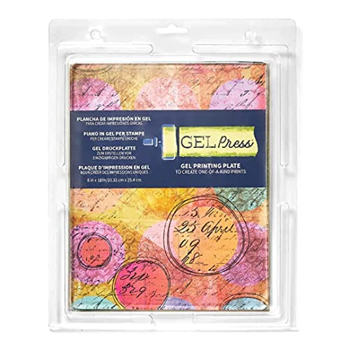 Gel Press Monoprinting Print Plate - 8” X 10” Gel Plate - Printmaking Supplies - Reusable Gel Printing Plate for Press Art for Card Making, Scrapbooking, Journaling, Arts and Crafts, Home Decor