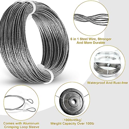 MAPVOLUT 88Pcs Picture Hanging Wire Kit