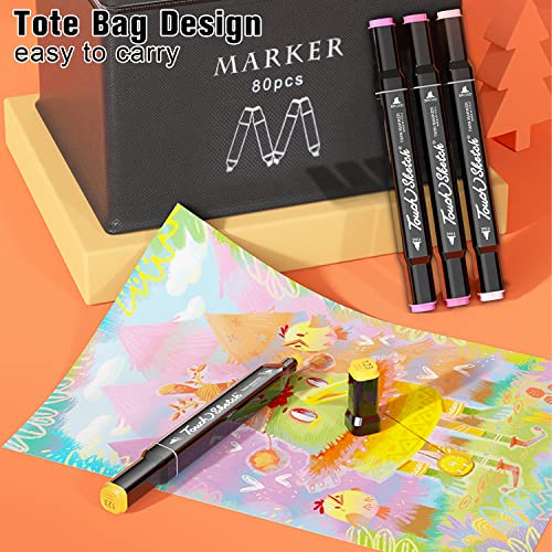 Tommax 120 Colors Dual Tip Alcohol Markers