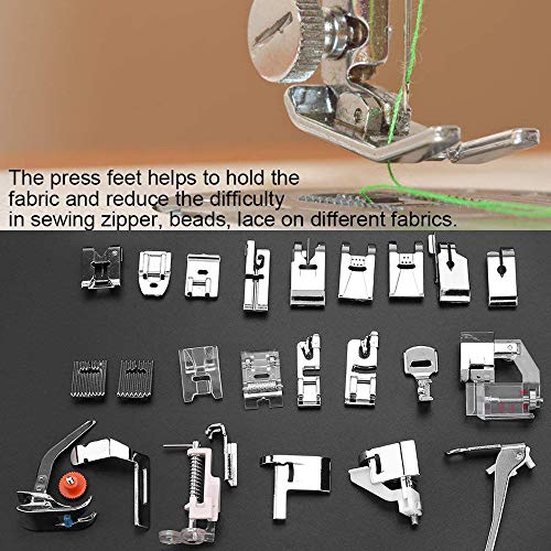 Sewing Machine Presser Foot Feet Kit Set,Fits for Brother, Baby Lock, Singer, Elna, Toyota, New Home, Simplicity, Janome, Kenmore, and White Low Shank Sewing Machine (32pcs)