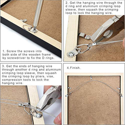 Picture Hanging Kit - 100 Feet Stainless Steel Hanging Wire