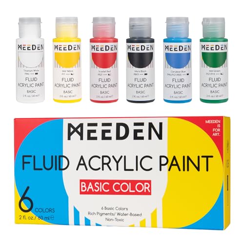 MEEDEN Fluid Acrylic Paint Set