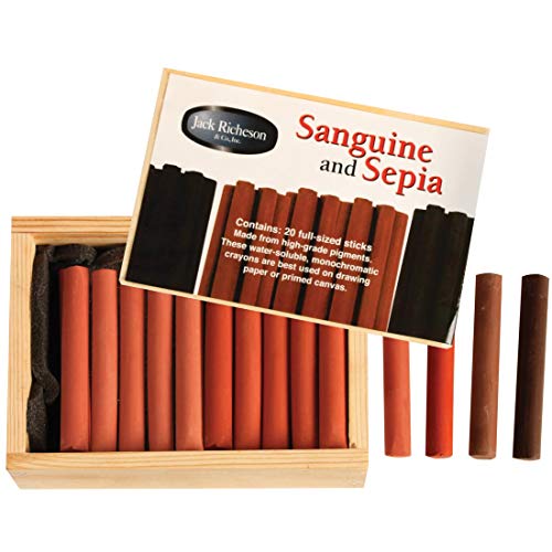 Jack Richeson Yarka Sanguine & Sepia Box Set, 5 Count (Pack of 1)