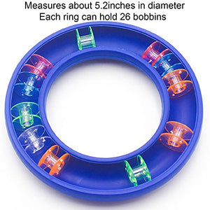 WUWEOT 6 Pack Silicone Bobbins Rings Saver, Bobbin Holder, Bobbin Organizers Bobbin Ring Holders for Metal or Plastic Sewing Machine Bobbin (6 Colors)