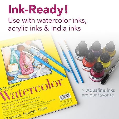 Strathmore 300 Series Watercolor Paper Pad, Tape Bound