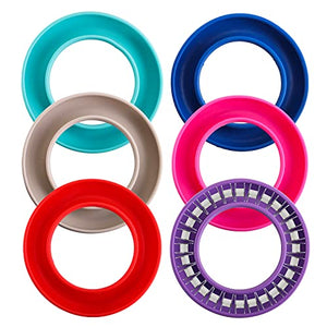 WUWEOT 6 Pack Silicone Bobbins Rings Saver, Bobbin Holder, Bobbin Organizers Bobbin Ring Holders for Metal or Plastic Sewing Machine Bobbin (6 Colors)