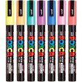 Uni Posca Paint Marker Pen, Fine Point, Set of 7 Natural Color