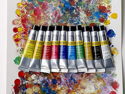 Winsor & Newton Galeria Acrylic Paint, 10 x 12ml (0.4--oz) Tube Paint Set