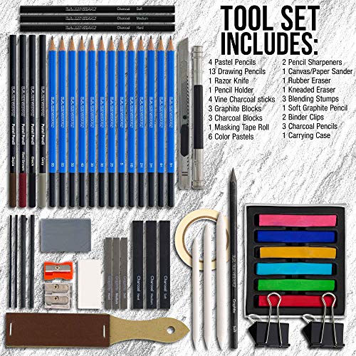 U.S. Art Supply 54-Piece Drawing & Sketching Art Set