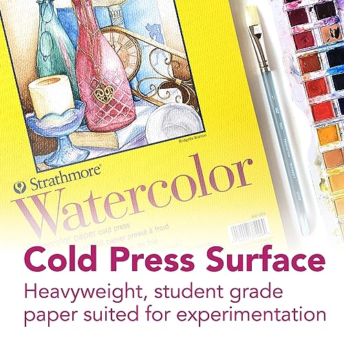 Strathmore Watercolor Spiral Paper Pad 11"X15"-12 Sheets -360110