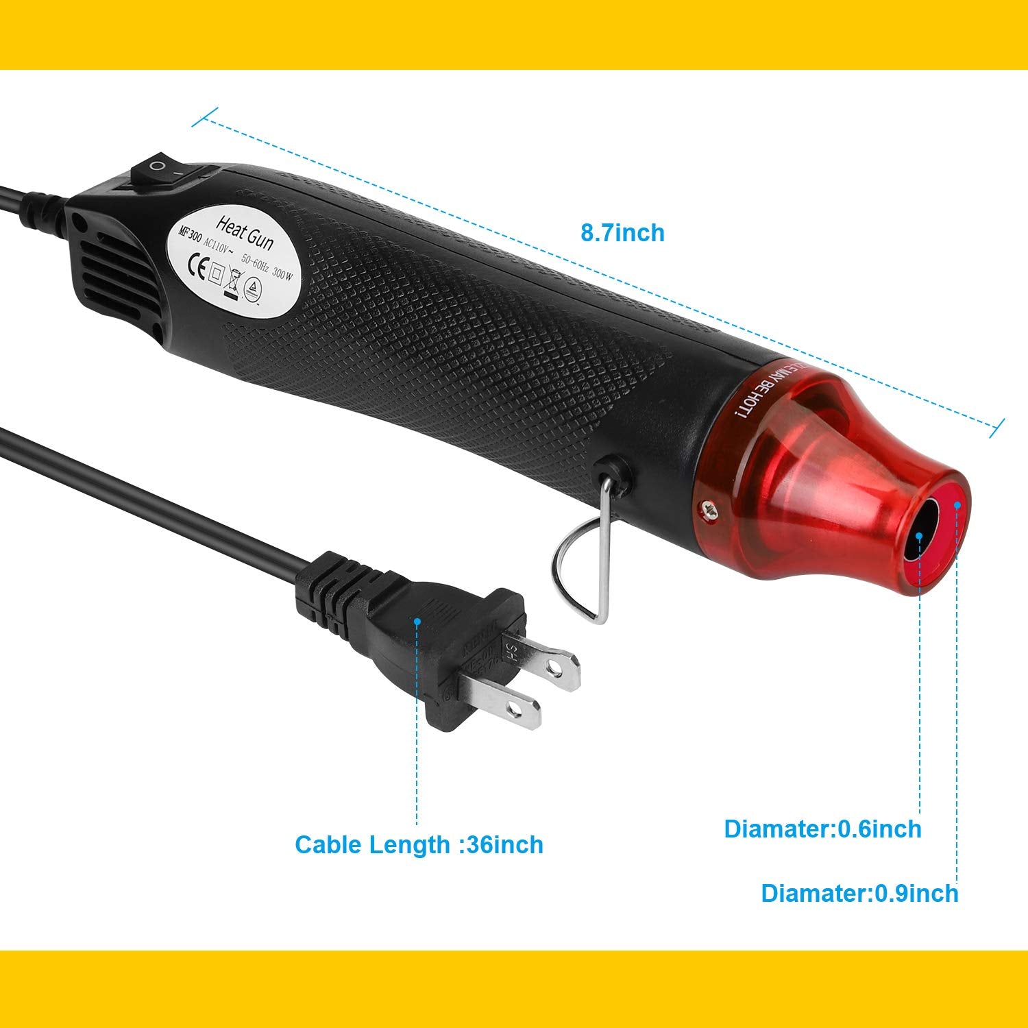 Heat Gun, Crafts Heating Tool Epoxy Resin Molds Silicone Embossing