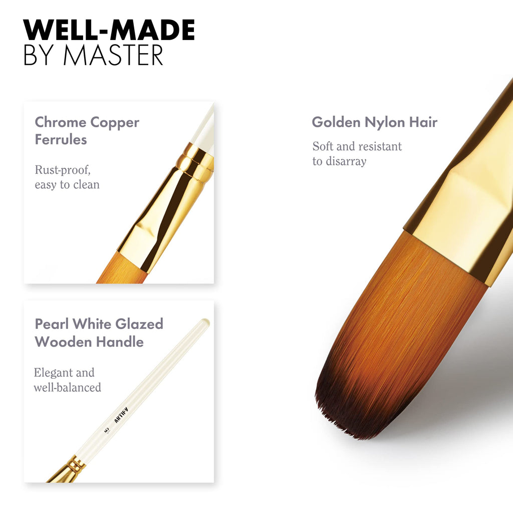 ARTIFY 15 Pieces Paint Brush Set