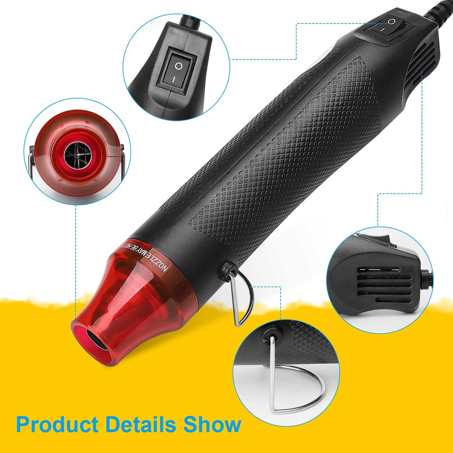 Heat Gun, Crafts Heating Tool Epoxy Resin Molds Silicone Embossing