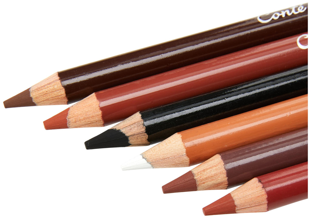 Conté à Paris Sketching Pencil - Sanguine (Pack of 6),White