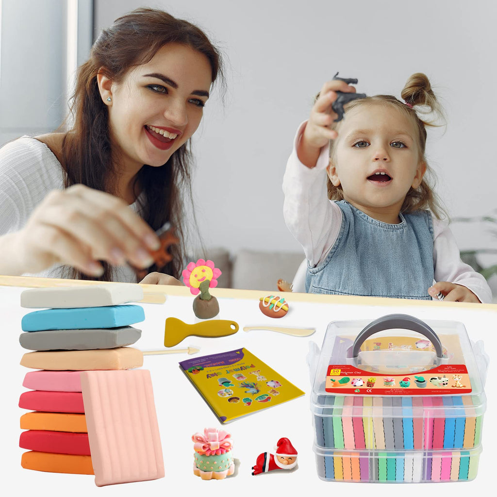 Polymer Clay 50 Colors, Modeling Clay for Kids