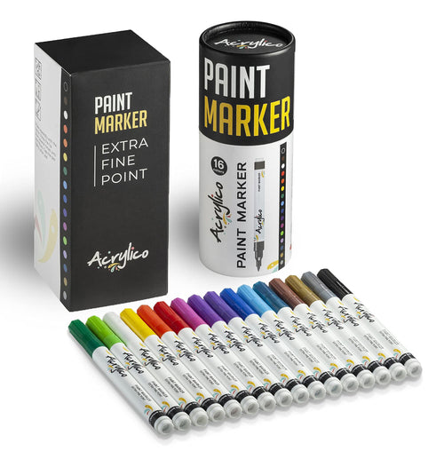 Acrylic Paint Pens for Rock Painting Set of 16