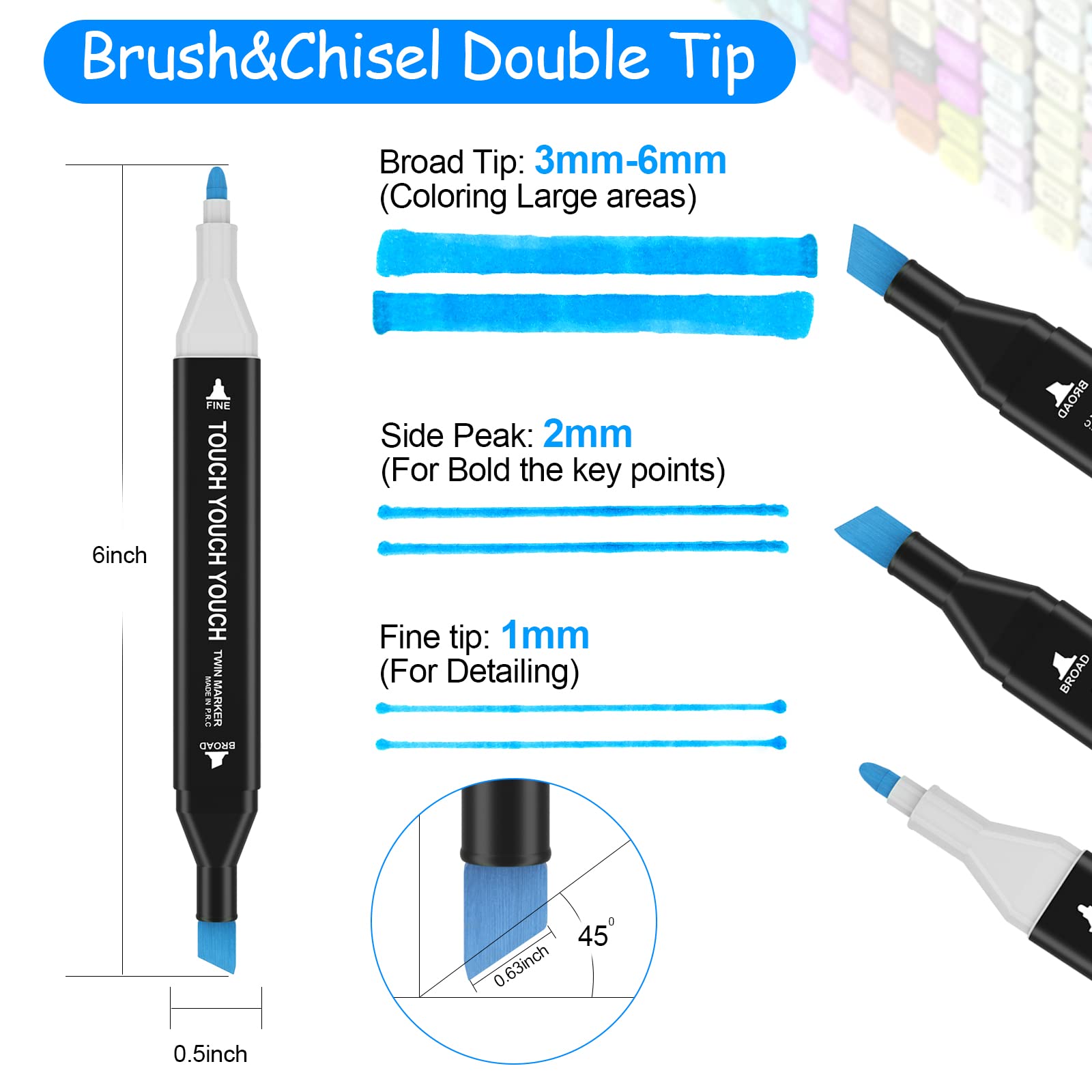 168 Colors Alcohol Markers Set