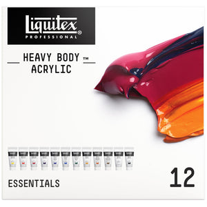 Liquitex Professional Heavy Body Acrylic Paint, 12 x 22ml (0.74-oz), Essentials Set