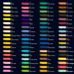 Ohuhu 72 Long Chalk Pastels Set: 72 Soft Pastels For Artists Including 4 Fluorescent Colors With 6 Pastel Papers for Drawing Blending Layering Shading Pastels Art Supplies for Adults Kids Beginners
