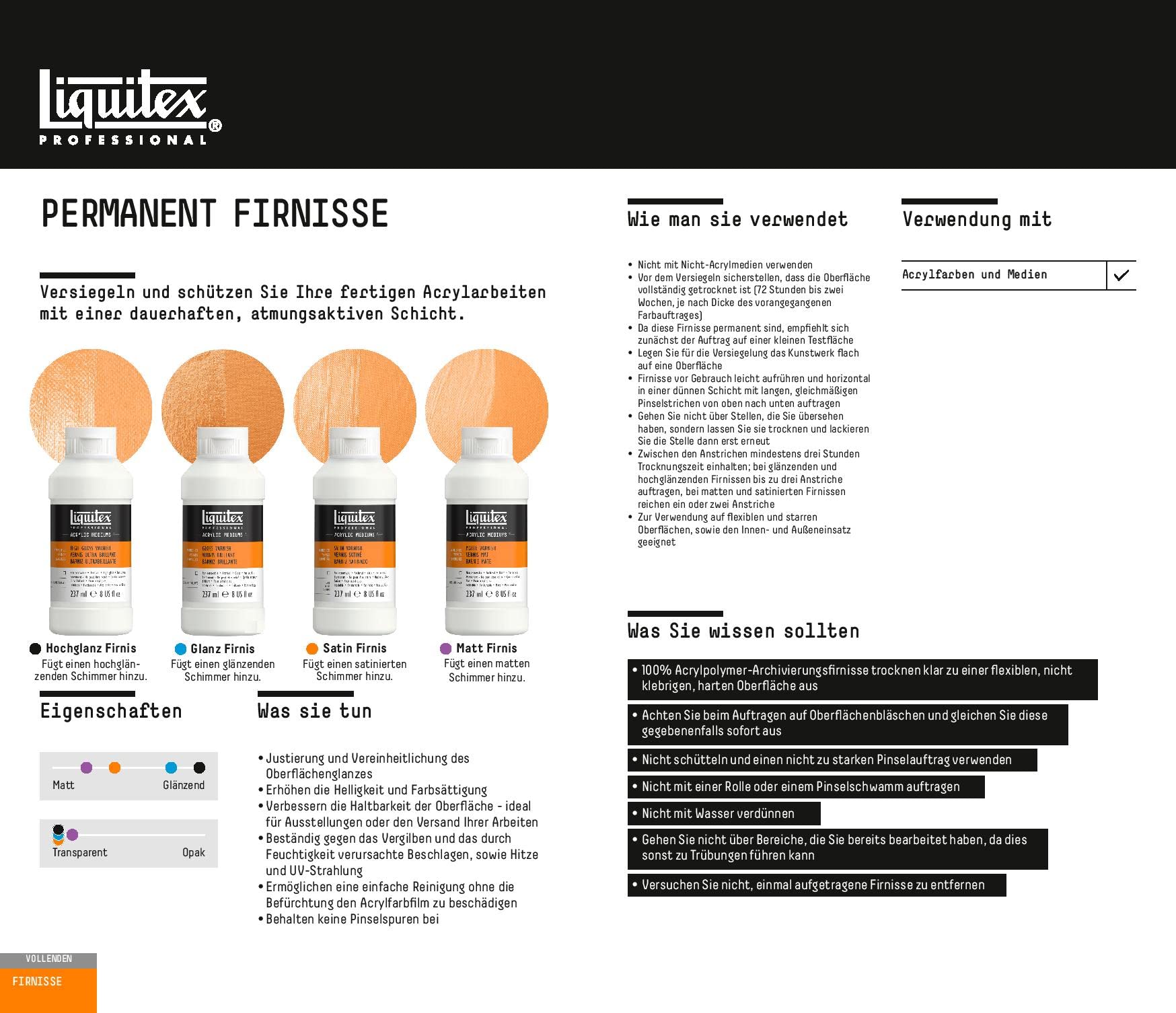 Liquitex Professional Matte Varnish, 237ml (8-oz)