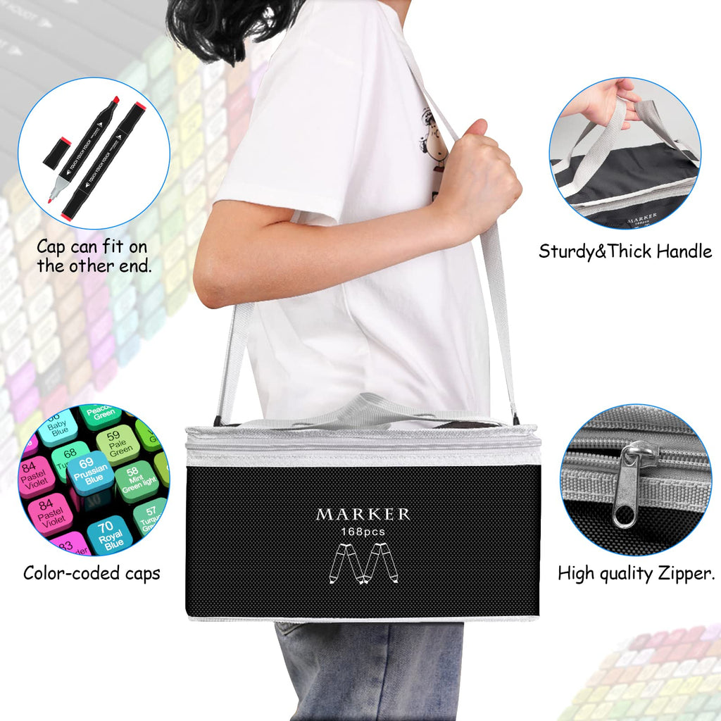 168 Colors Alcohol Markers Set