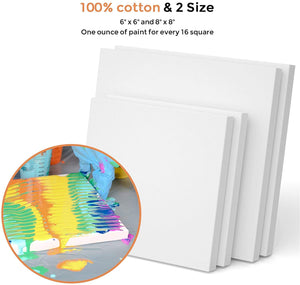 Nicpro Large Volume Acrylic Pouring Kit, Art Starter Supplies with 8 Colors 8.45 oz Acrylic Paints, Pouring Medium, Silicone Oil, Canvases, Cups, Sticks, Tools Gloves, Strainers for Flow DIY Painting