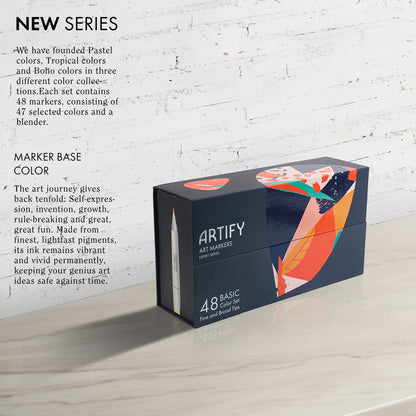 ARTIFY 48 Basic Colors Art Markers