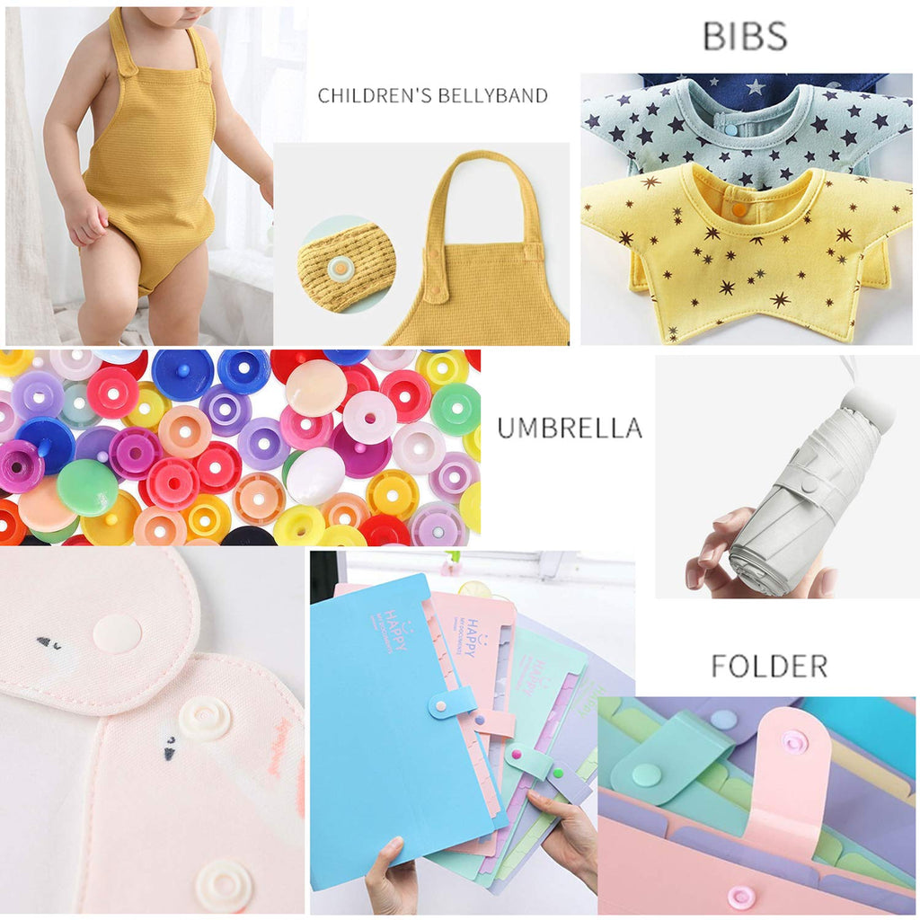 EuTengHao 1440Pcs Plastic Snap Buttons No-Sew Snap