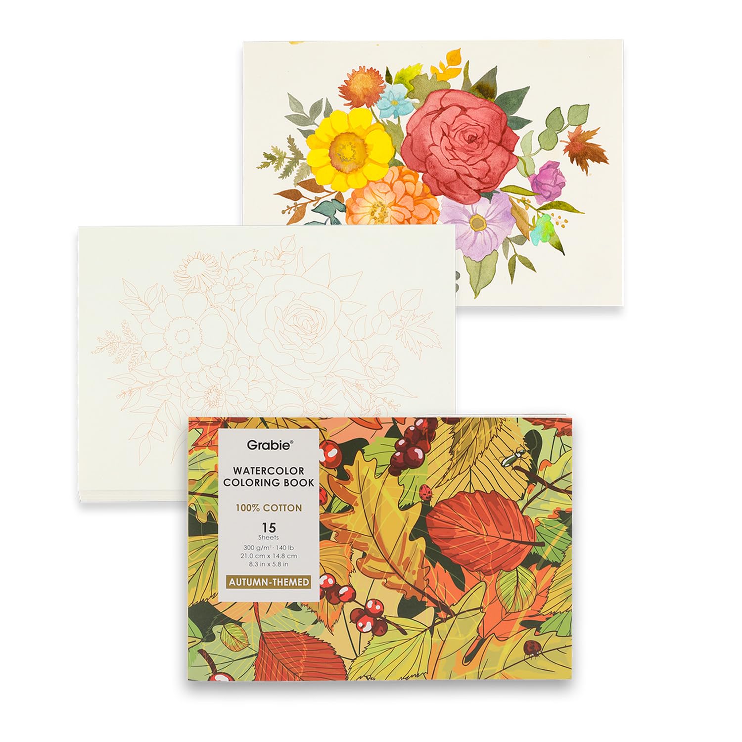 Grabie Watercolor Coloring Book