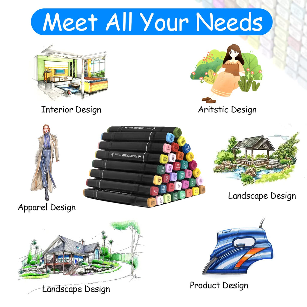 168 Colors Alcohol Markers Set