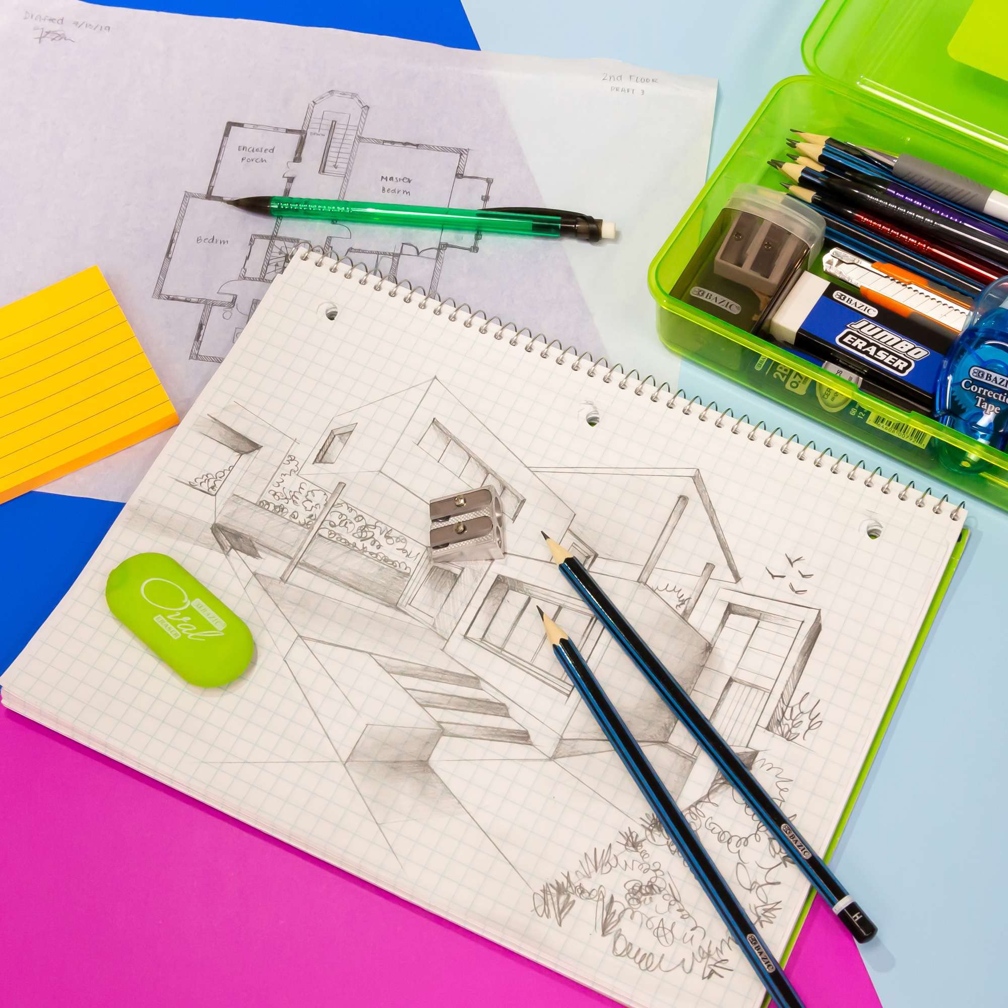 BAZIC 8 Round Sharpener with 2 Jumbo Dual Blade Sharpener