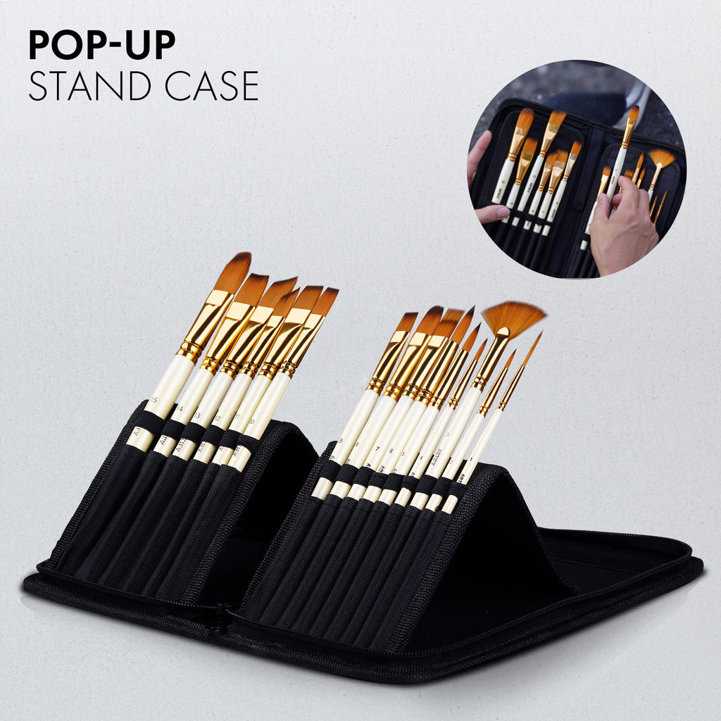 ARTIFY 15 Pieces Paint Brush Set