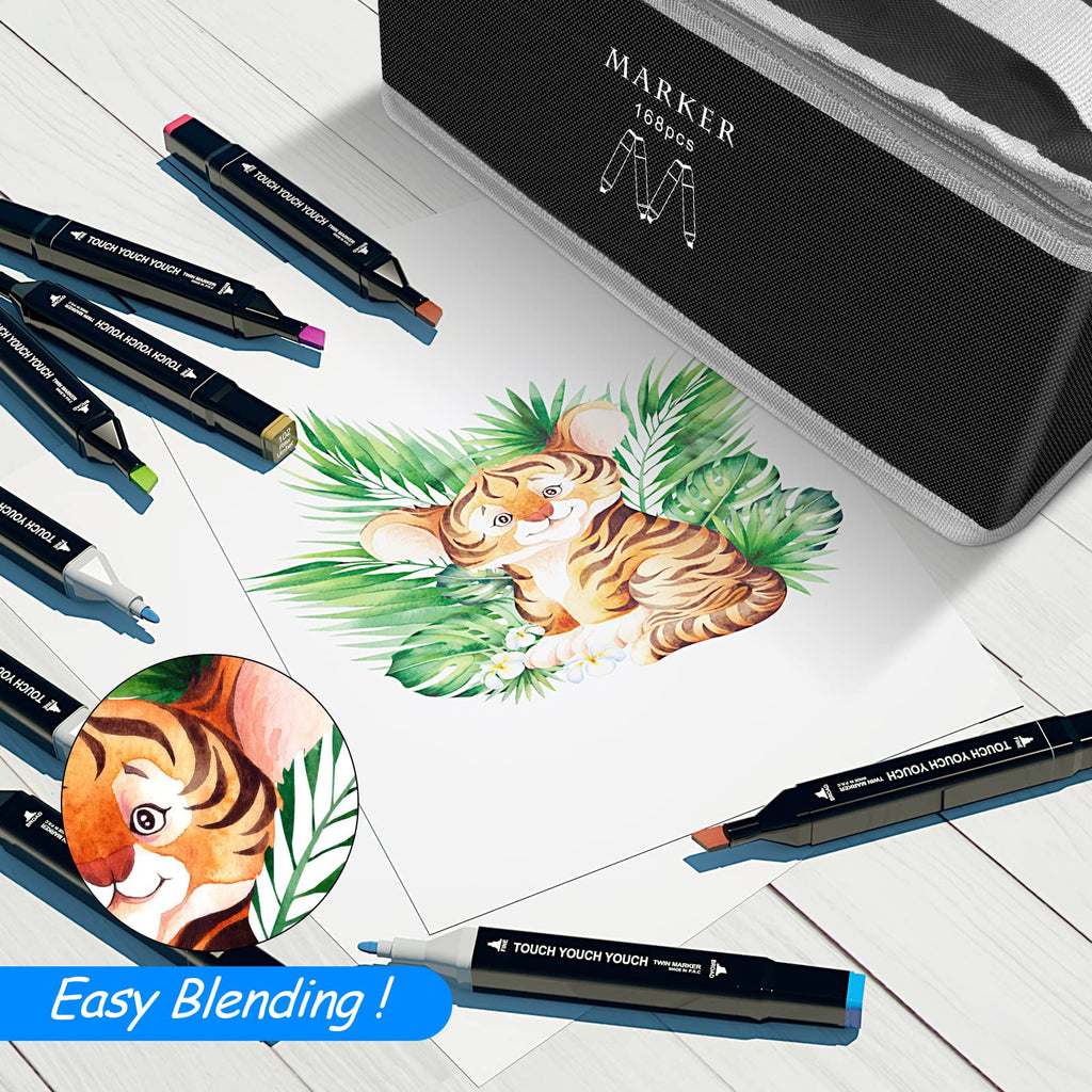 168 Colors Alcohol Markers Set