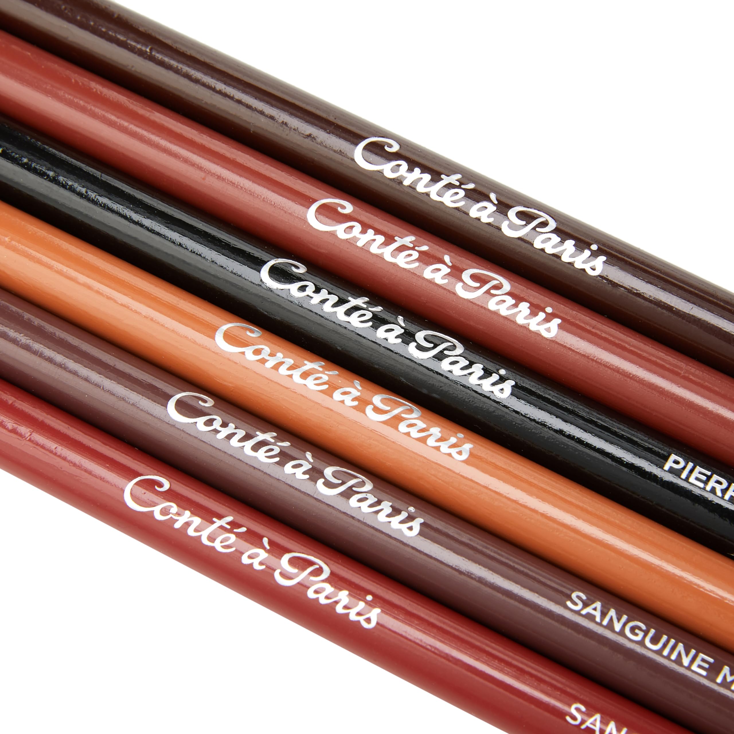 Conté à Paris Sketching Pencil - Sanguine (Pack of 6),White