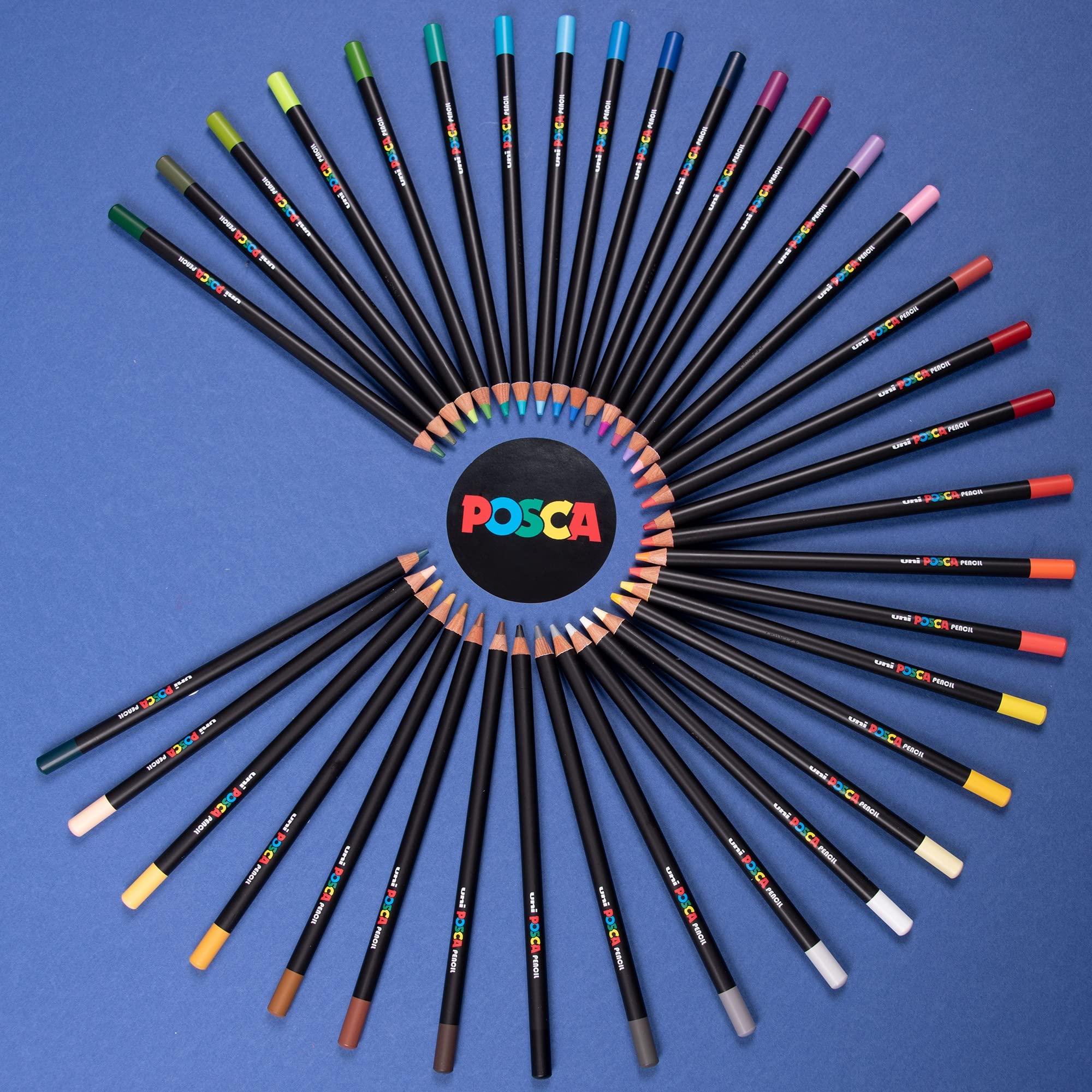 Posca Oil and Wax Coloring Pencils Art Set, 36 Prismacolor Colored Pencils, Drawing Supplies, Color Pencils, Watercolor Pencils, Colored Pencils for Adult Coloring, Book for Women or Men
