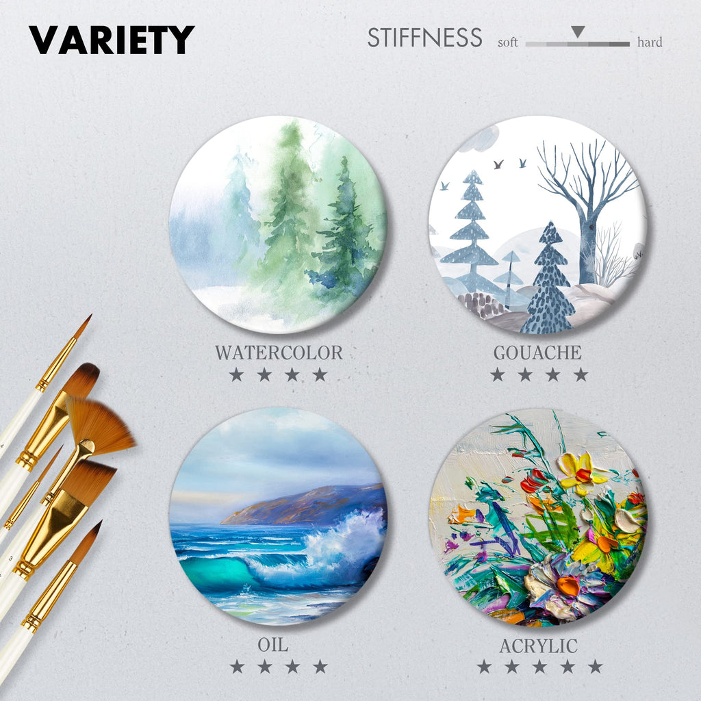 ARTIFY 15 Pieces Paint Brush Set