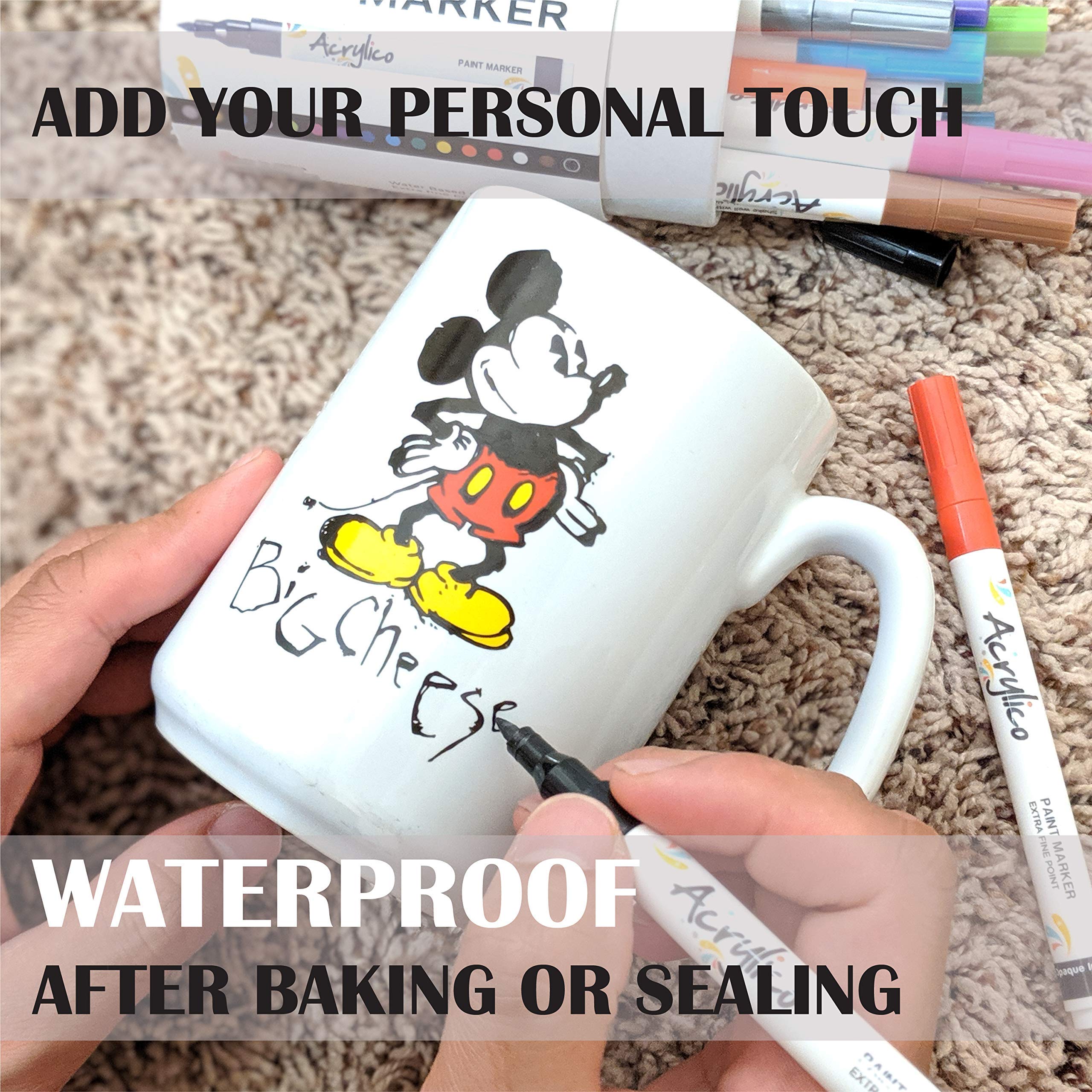 Acrylic Paint Pens for Rock Painting Set of 16